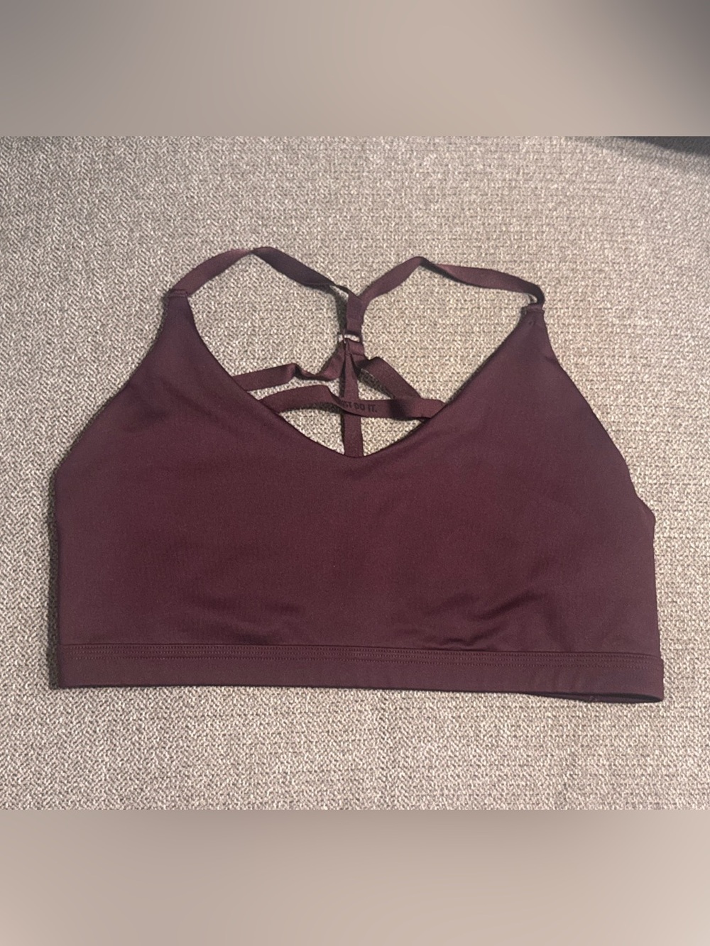 Nike Strappy Sports Bra — Burgundy